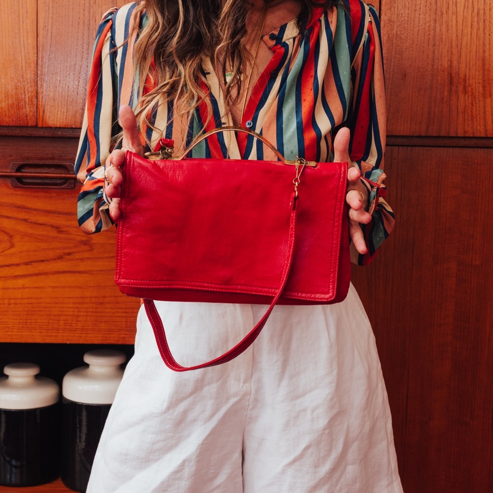 Red 80’s Shoulder Bag